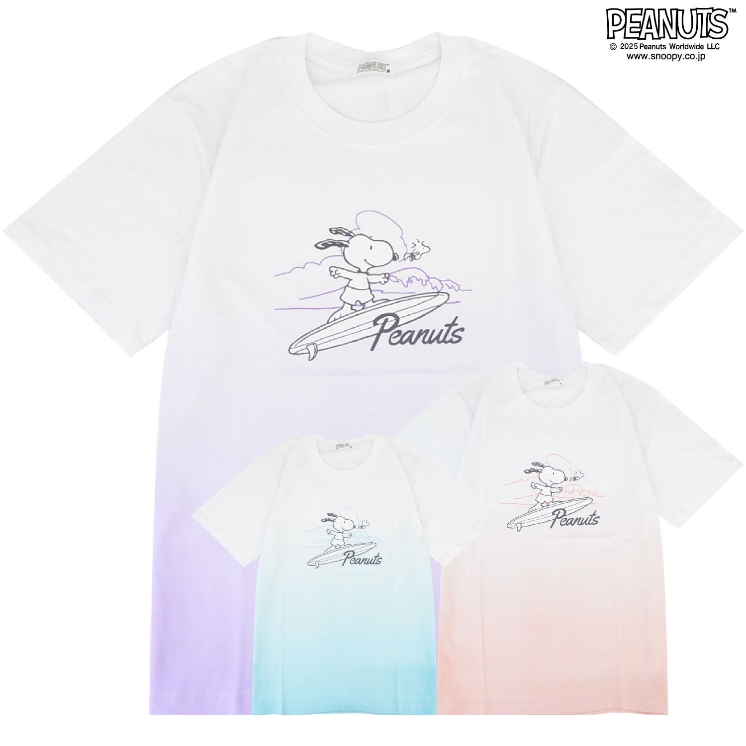 スヌーピー ウッドストック Tシャツ 半袖 サーフィン グラデーション SNOOPY PEANUTS s1152-71sp