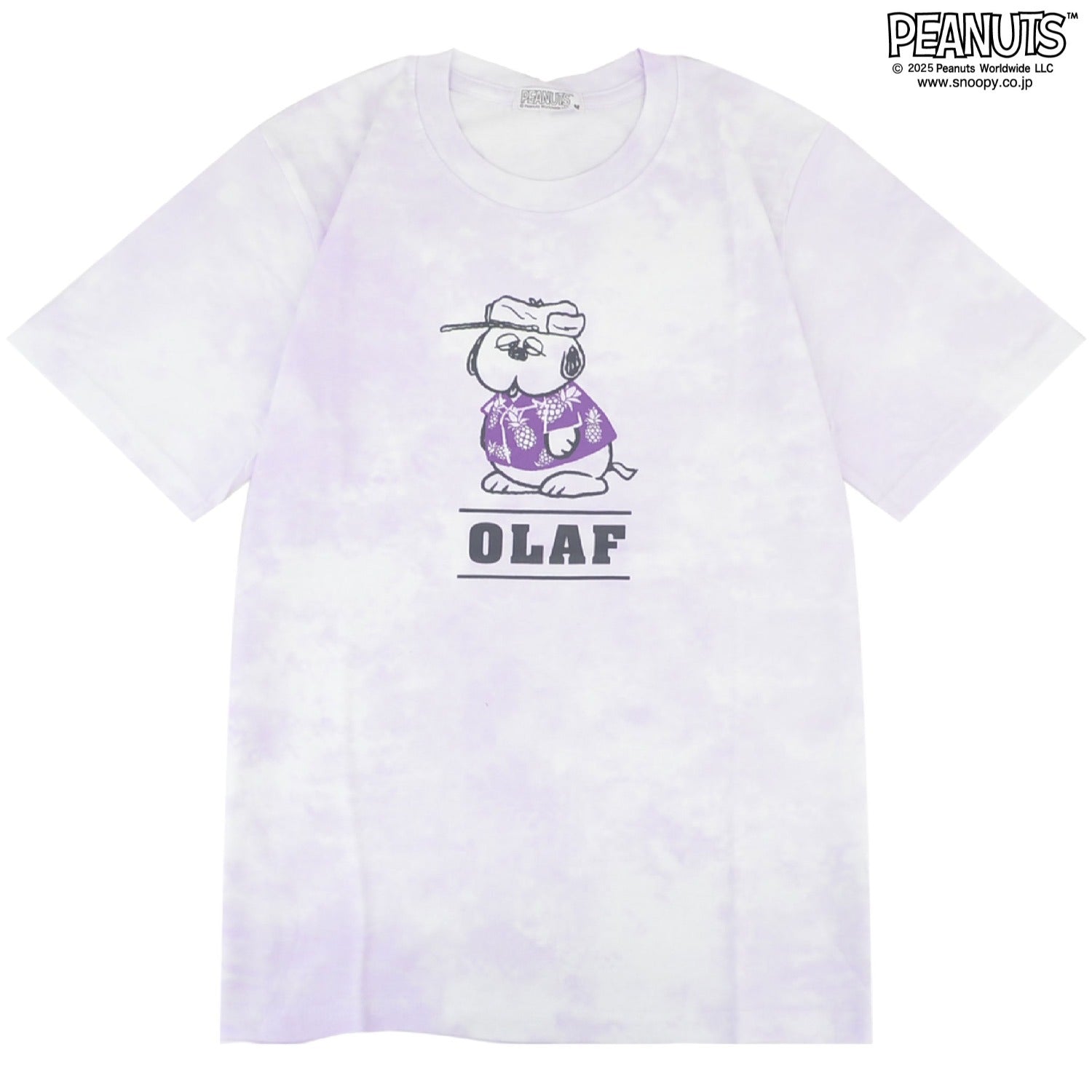 スヌーピー オラフ Tシャツ 半袖 トップス タイダイ アロハシャツ 夏 SNOOPY PEANUTS s1152-74sp