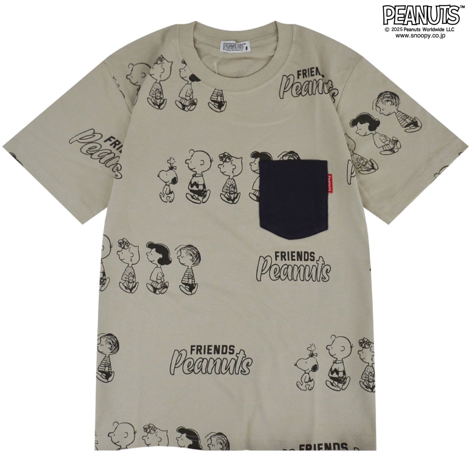 スヌーピー Tシャツ 半袖 総柄 トップス プリント SNOOPY PEANUTS s1152-75sp