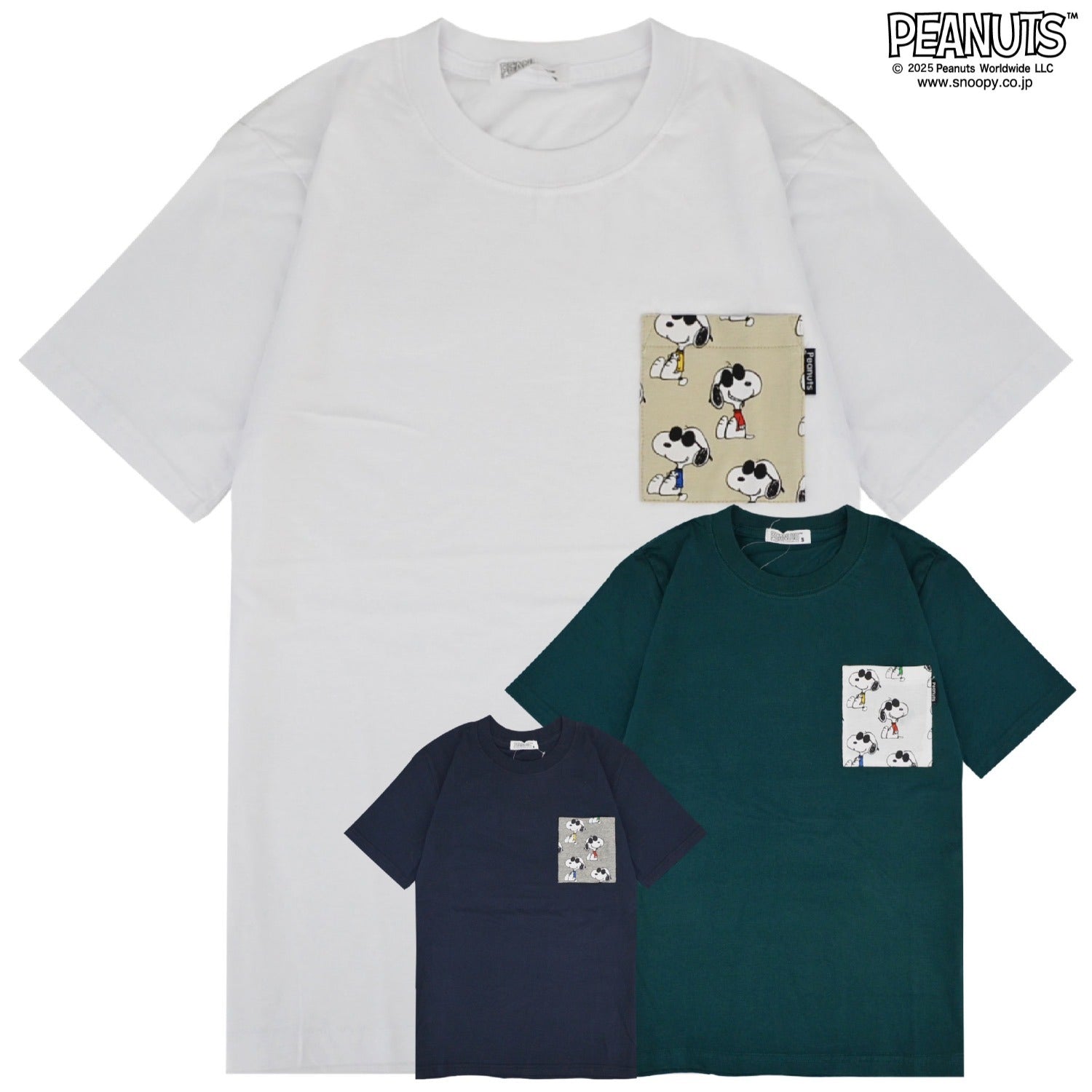 スヌーピー ジョークール 柄 プリント 半袖 Tシャツ 春夏 SNOOPY PEANUTS JOE COOL s1152-85sp