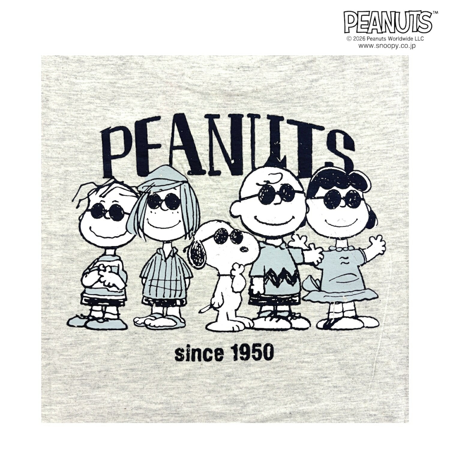 スヌーピー 横断歩道 サングラス プリント 半袖 Tシャツ バックプリント 天竺 メンズ レディース 夏  SNOOPY PEANUTS s1162-102