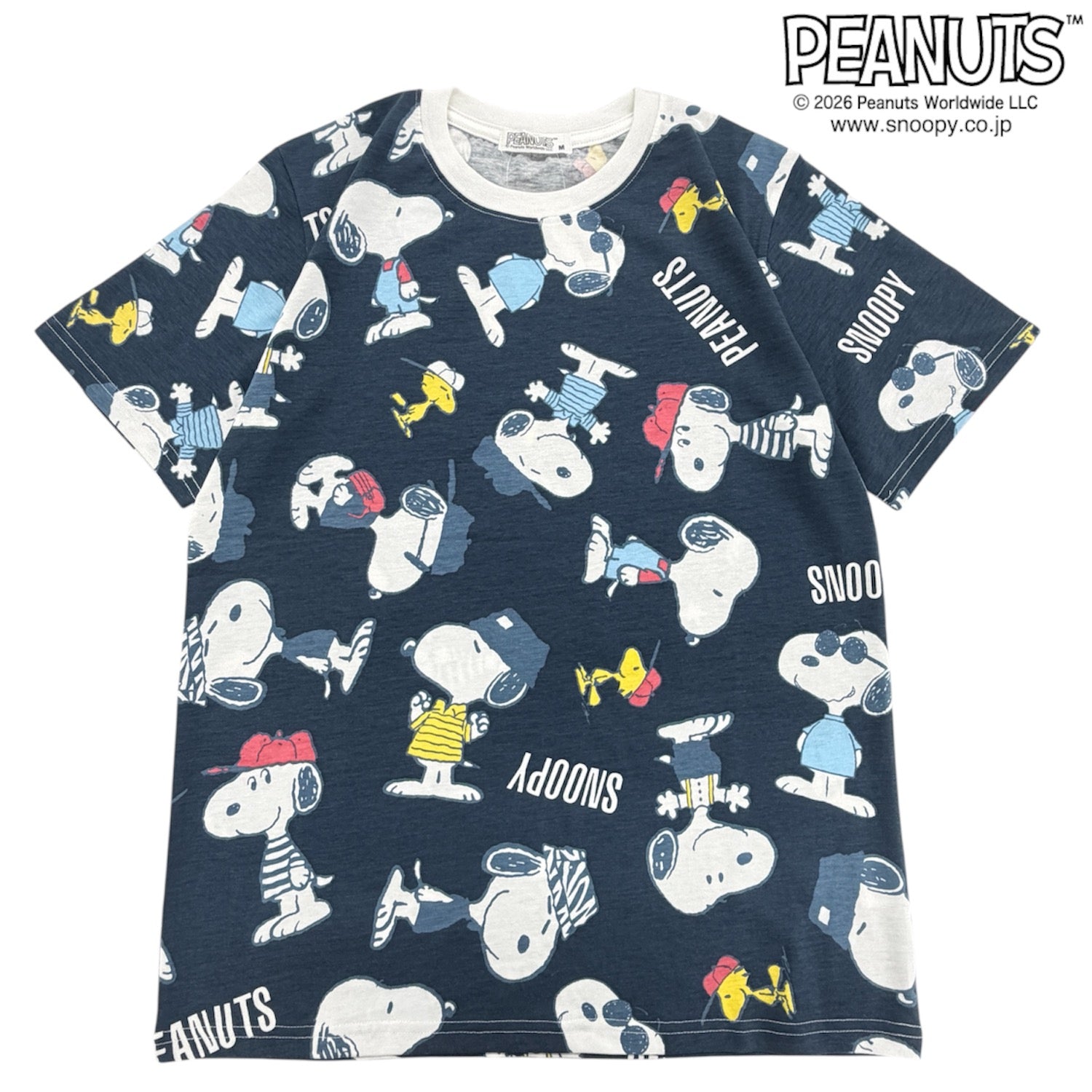 スヌーピー 半袖 Tシャツ 総柄 プリント 天竺 メンズ レディース 夏  SNOOPY PEANUTS s1162-145sp