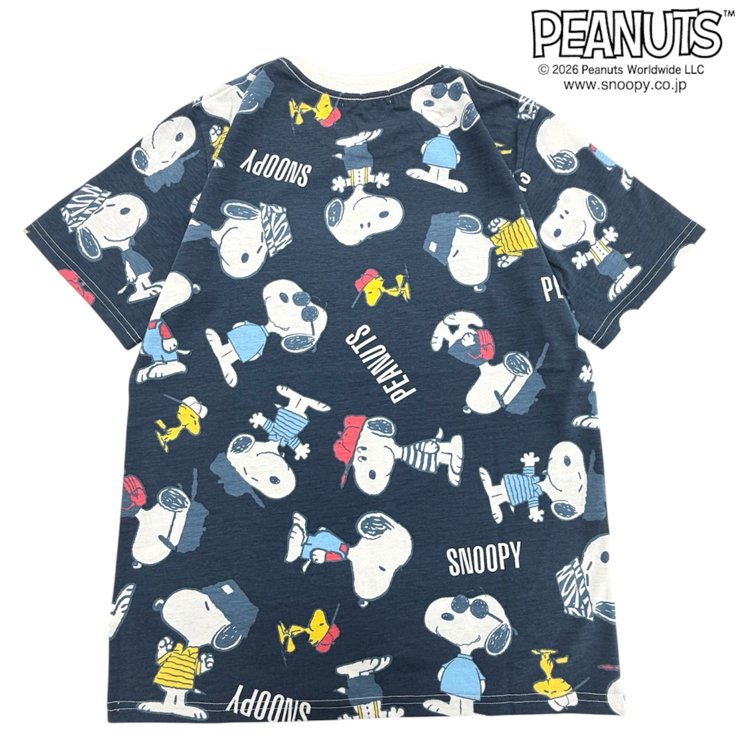 スヌーピー 半袖 Tシャツ 総柄 プリント 天竺 メンズ レディース 夏  SNOOPY PEANUTS s1162-145sp