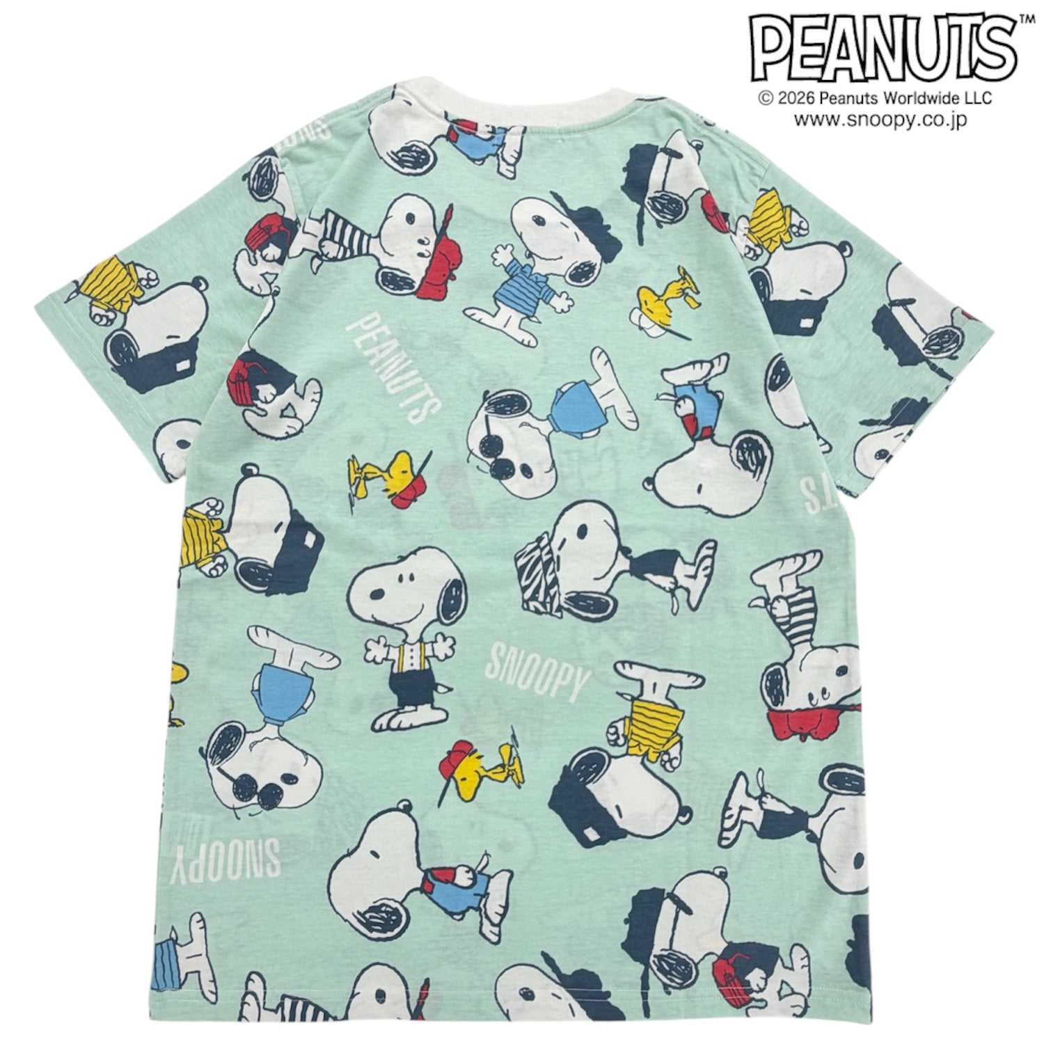 スヌーピー 半袖 Tシャツ 総柄 プリント 天竺 メンズ レディース 夏  SNOOPY PEANUTS s1162-145sp