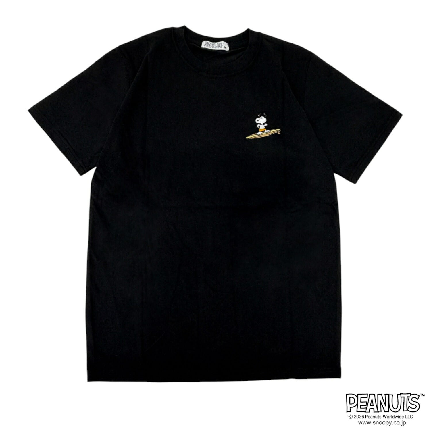 スヌーピー 波柄 バックプリント 刺繍 天竺 半袖 Tシャツ メンズ レディース 春 夏 SNOOPY PEANUTS s1162-225sp