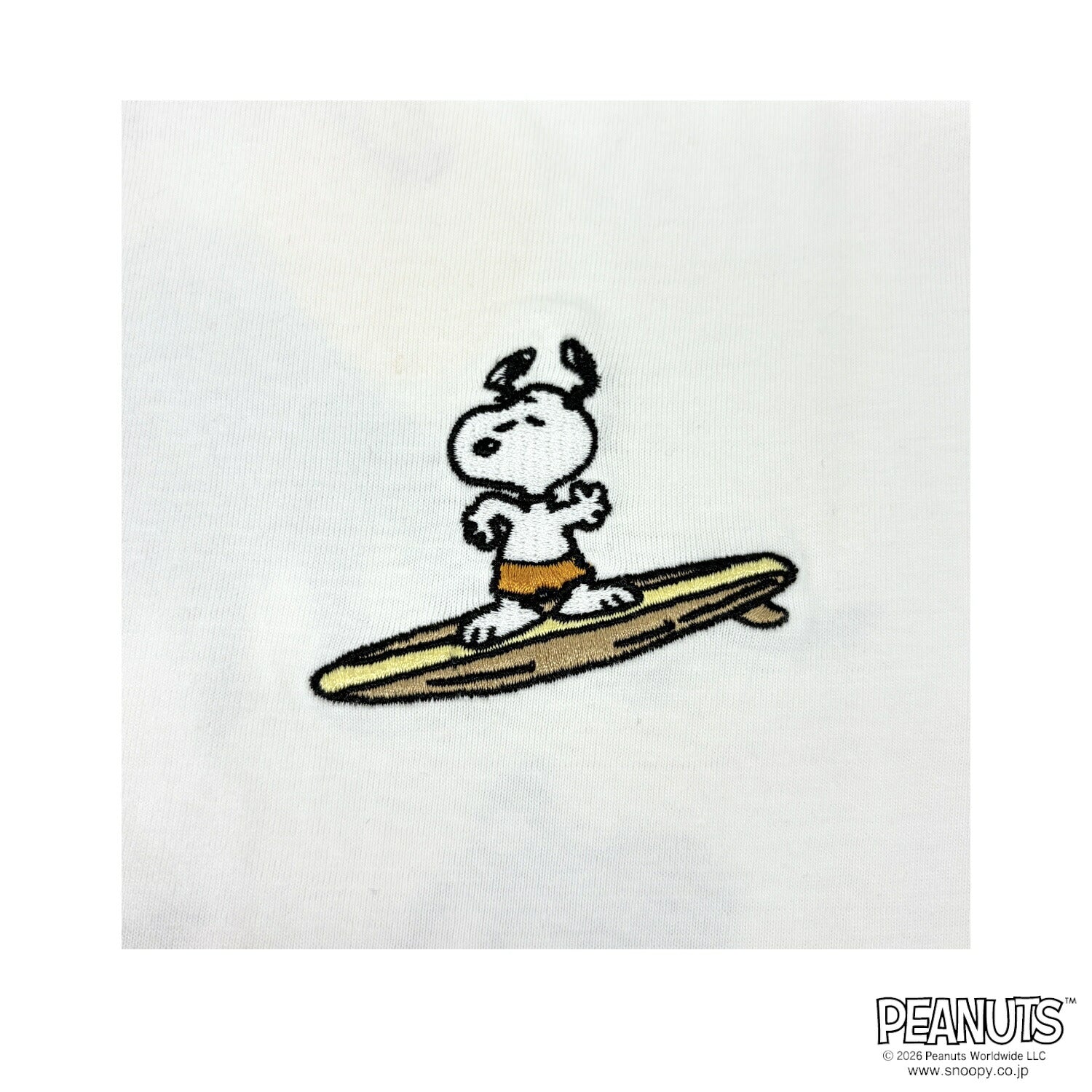 スヌーピー 波柄 バックプリント 刺繍 天竺 半袖 Tシャツ メンズ レディース 春 夏 SNOOPY PEANUTS s1162-225sp