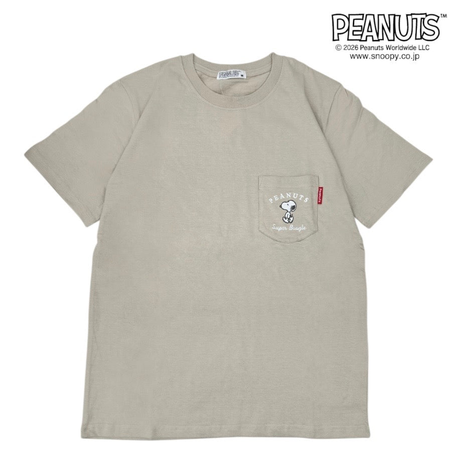 スヌーピー 半袖 Tシャツ 天竺 ポケット付き メンズ レディース SNOOPY PEANUTS s1162-228sp