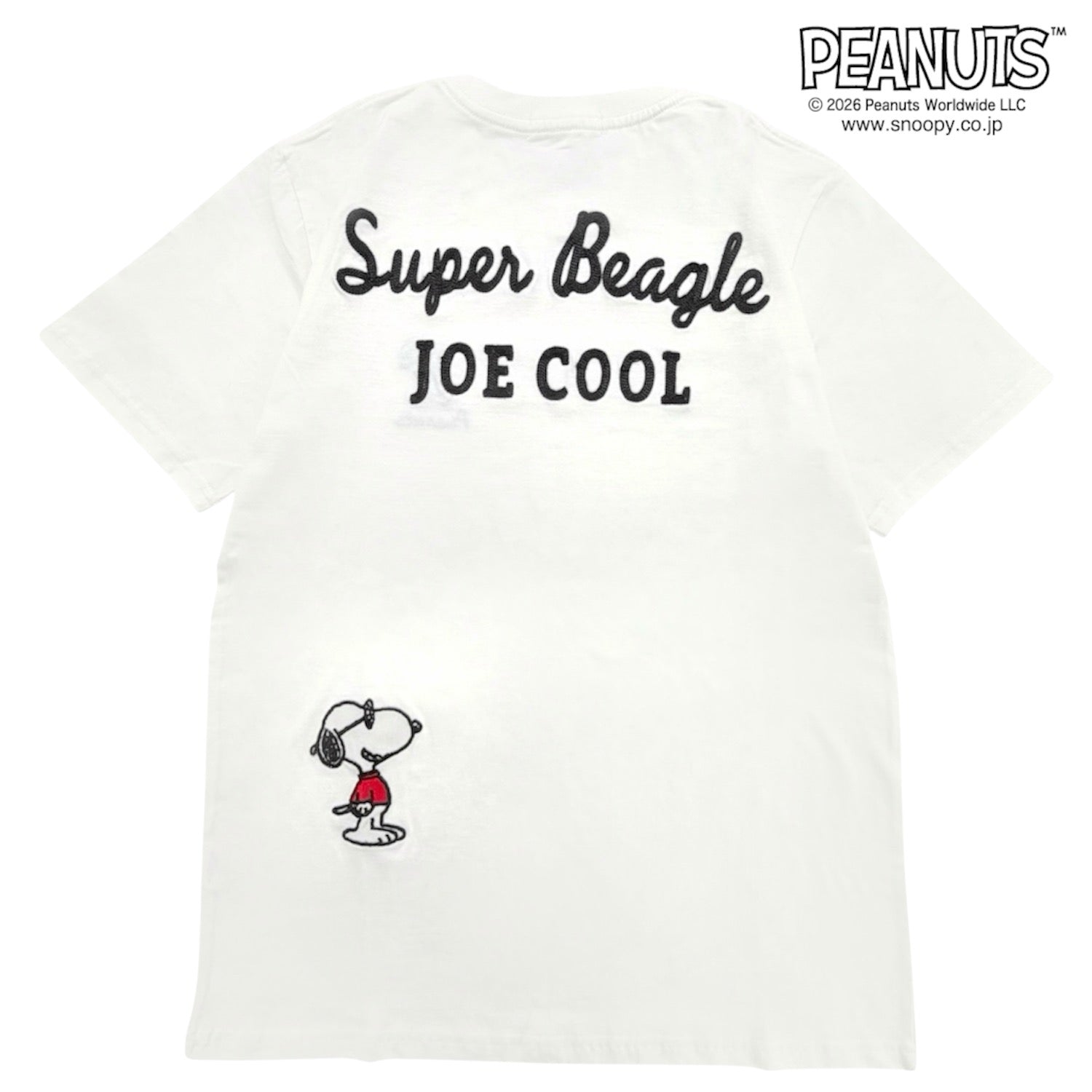 スヌーピー ジョークール 半袖 Tシャツ バック刺繍 天竺 メンズ レディース 夏  SNOOPY JOE COOL PEANUTS s1162-230sp