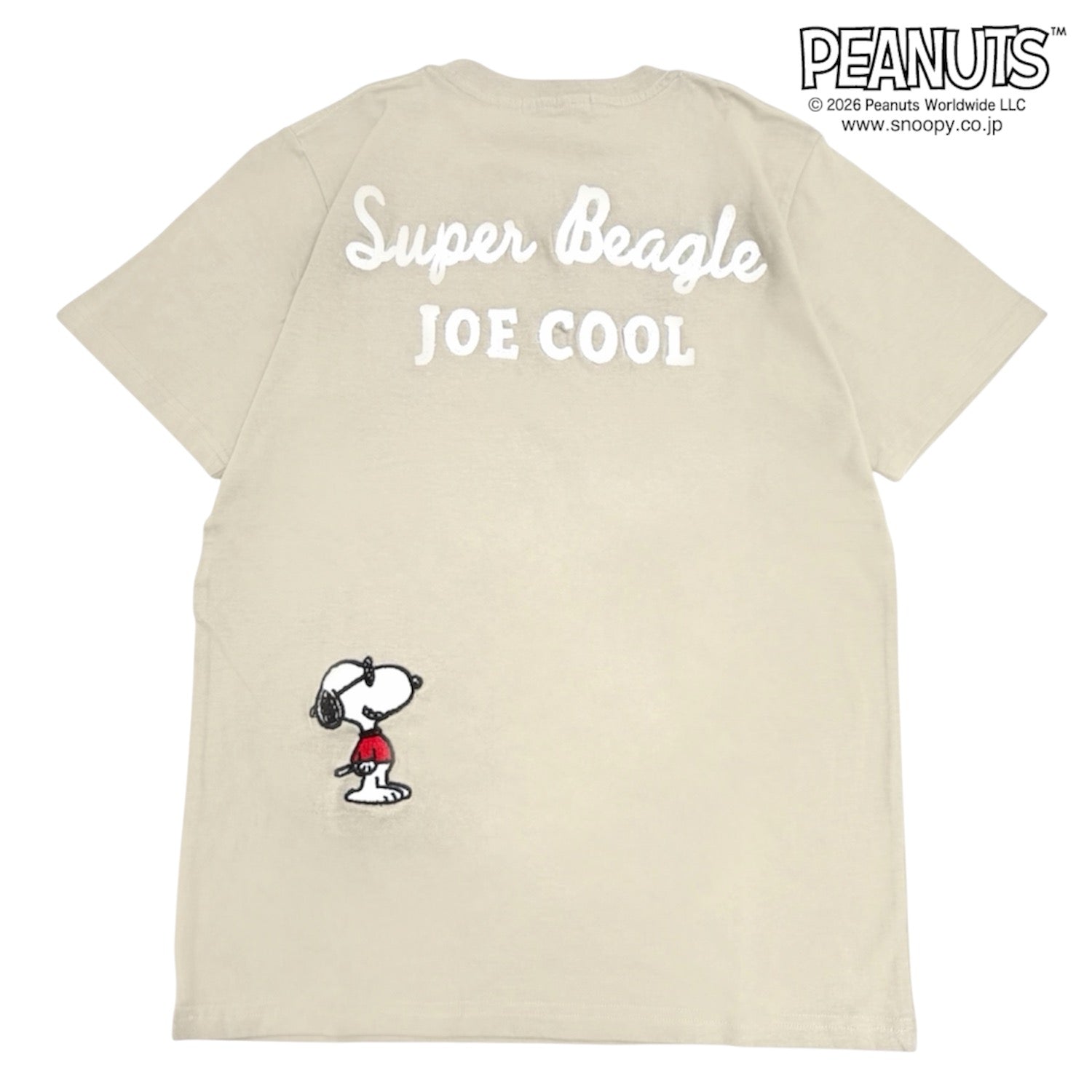 スヌーピー ジョークール 半袖 Tシャツ バック刺繍 天竺 メンズ レディース 夏  SNOOPY JOE COOL PEANUTS s1162-230sp