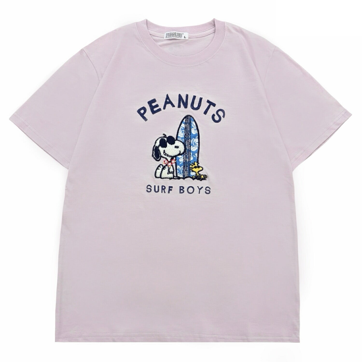 スヌーピー ジョー・クール サーフボード柄 サガラ刺繍 天竺 半袖 Tシャツ トップス 春 夏 SNOOPY s1162-232sp PEANUTS