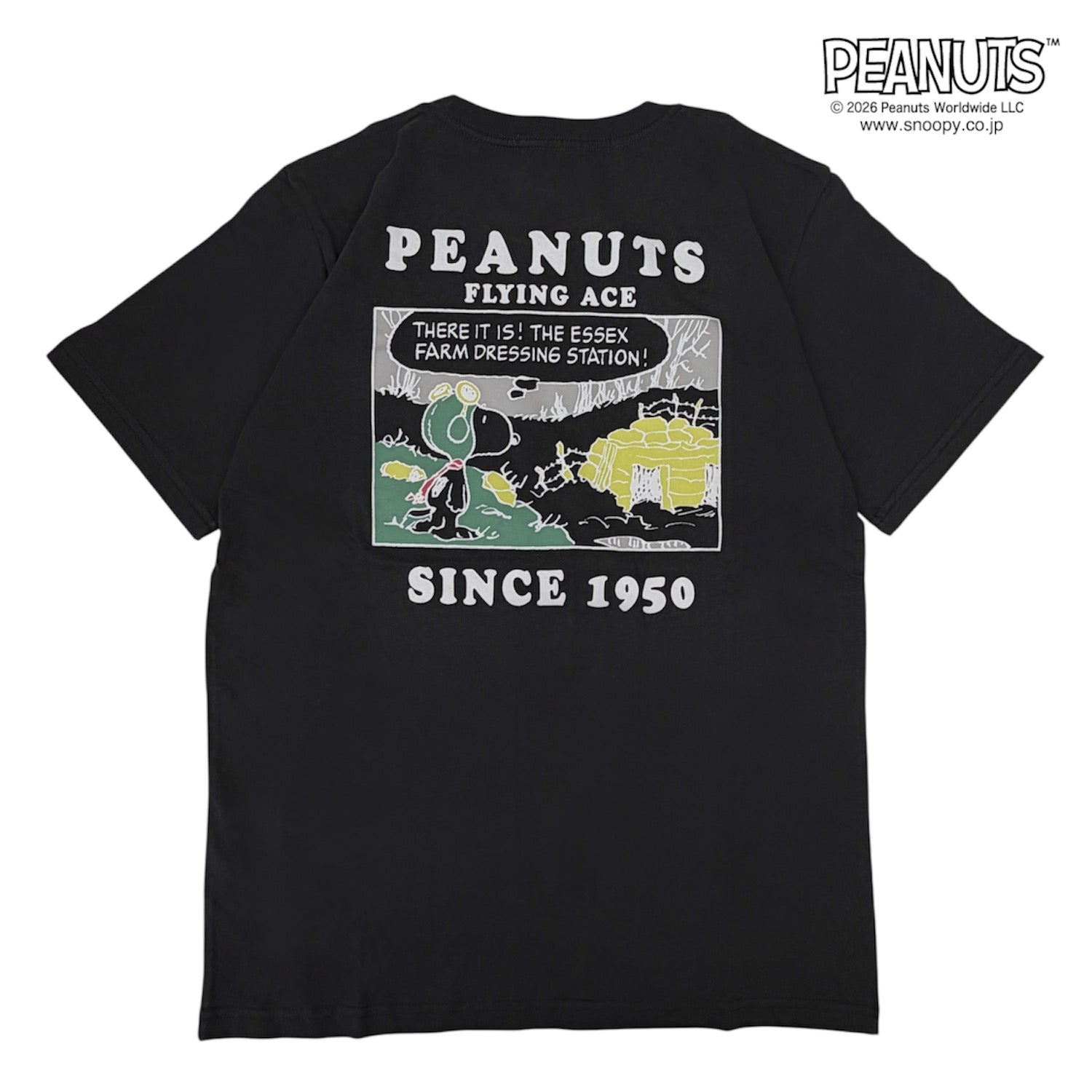 スヌーピー フライング・エース柄 半袖 Tシャツ バックプリント 天竺 メンズ レディース 春 夏 SNOOPY PEANUTS s1162-241sp