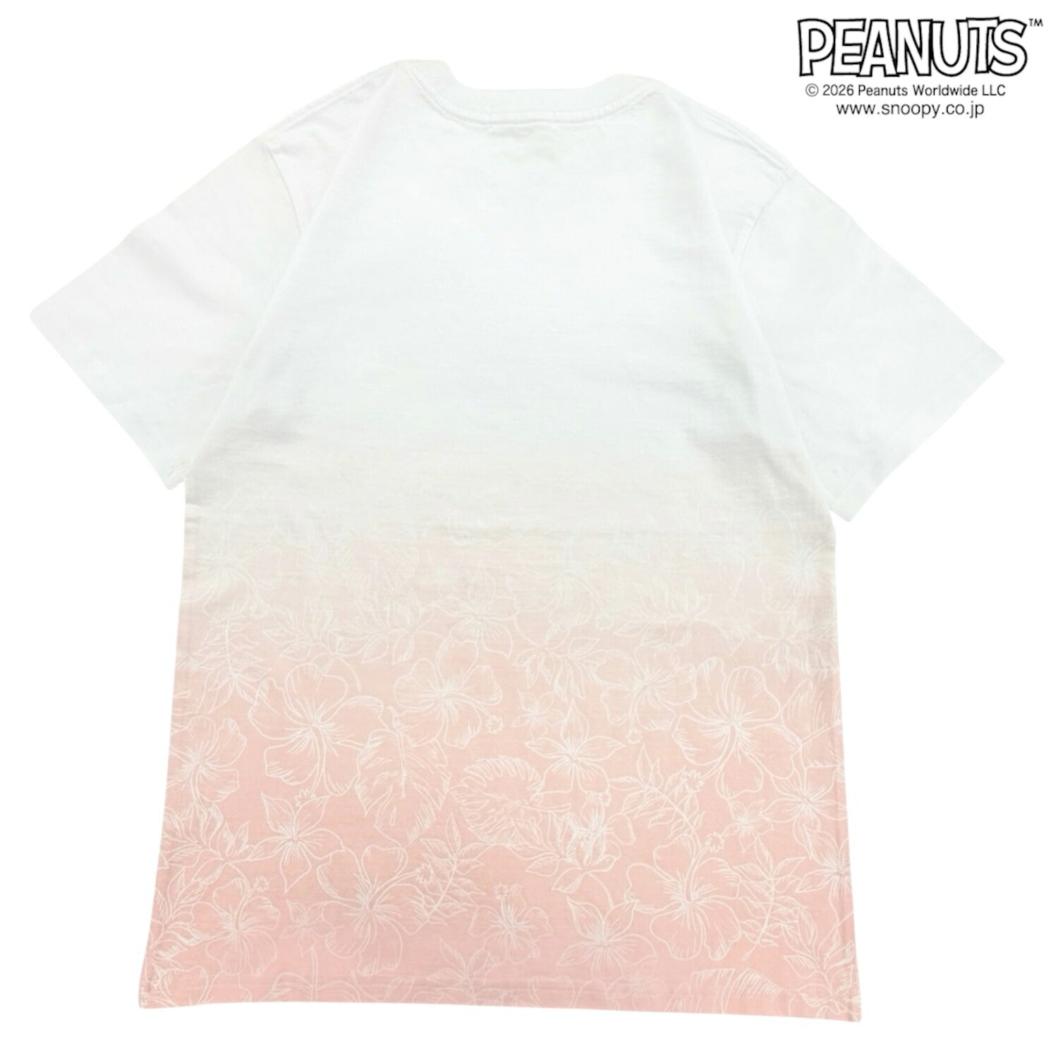 スヌーピー ハイビスカス柄 半袖 Tシャツ グラデーション プリント 天竺 メンズ レディース 春 夏 SNOOPY PEANUTS s1162-251sp