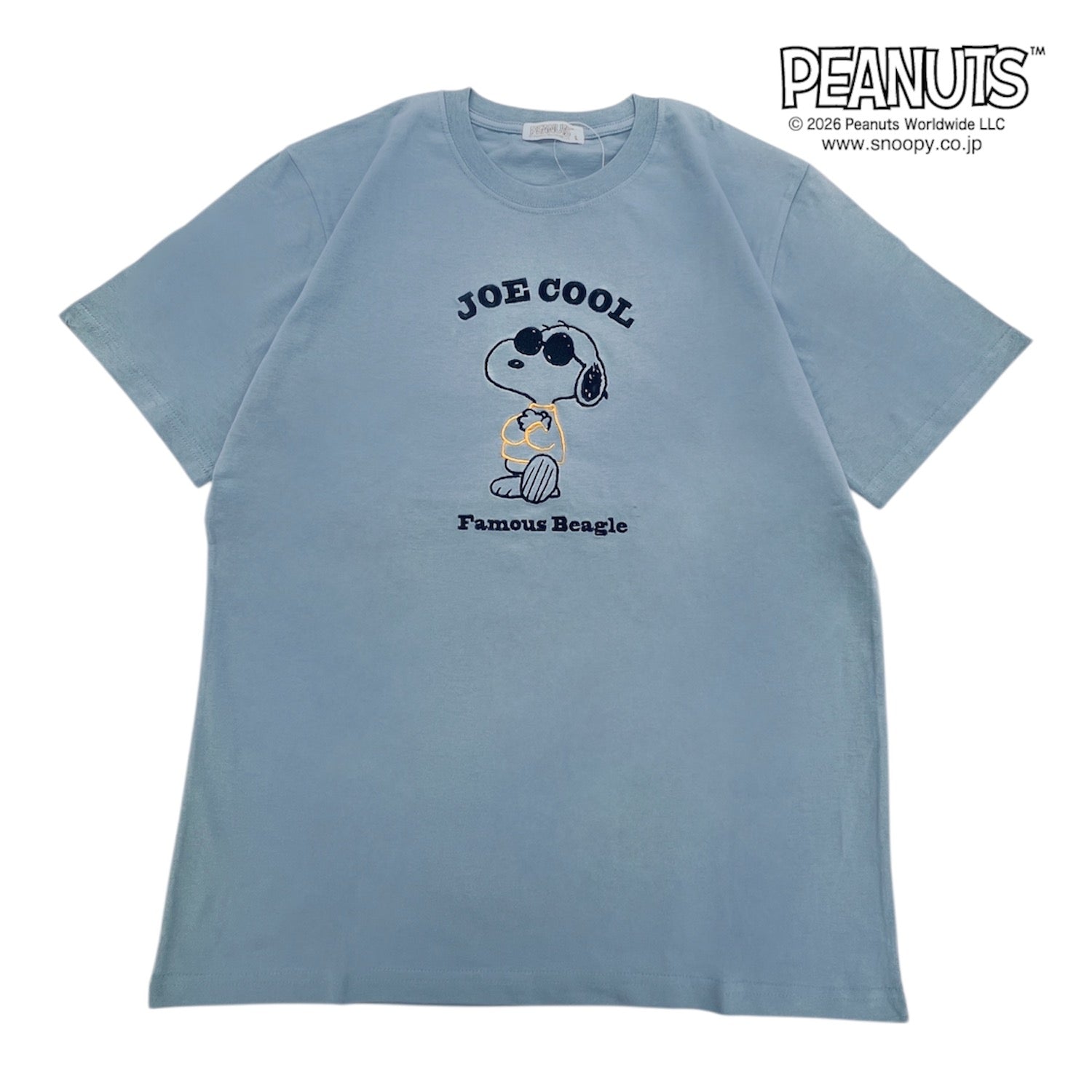 スヌーピー 半袖 Ｔシャツ 天竺 刺繍 メンズ レディース ジョー・クール チャーリー・ブラウン SNOOPY PEANUTS JOE COOL s1162-99