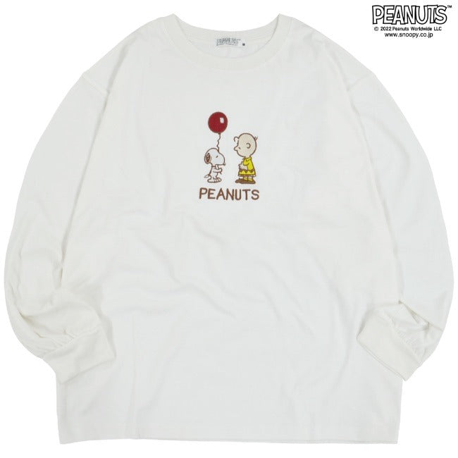 スヌーピー Tシャツ 長袖 刺繍 チャリーブラウン  フライングエース PEANUTS SNOOPY s1223-546sp