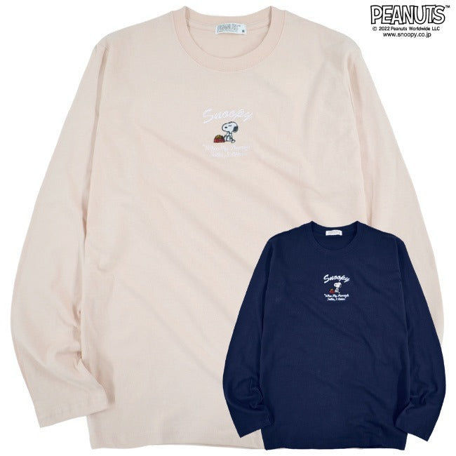 スヌーピー Tシャツ 長袖 刺繍 ピーナッツ SNOOPY PEANUTS s1223-623