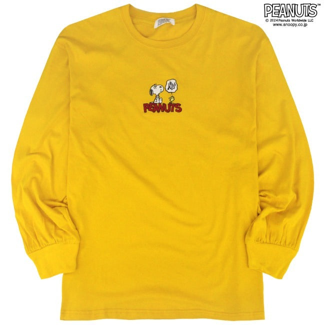 スヌーピー バルーン ビッグ Tシャツ 刺繍 長袖 オーバーサイズ SNOOPY PEANUTS s1233-554sp