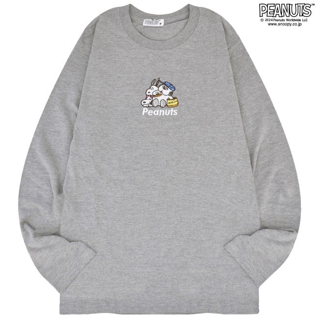 スヌーピー 長袖 Tシャツ トップス 刺繍 オラフ チャーリーブラウン ウッドストック SNOOPY PEANUTS s1243-15sp