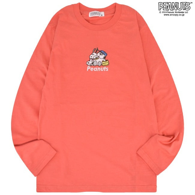 スヌーピー 長袖 Tシャツ トップス 刺繍 オラフ チャーリーブラウン ウッドストック SNOOPY PEANUTS s1243-15sp