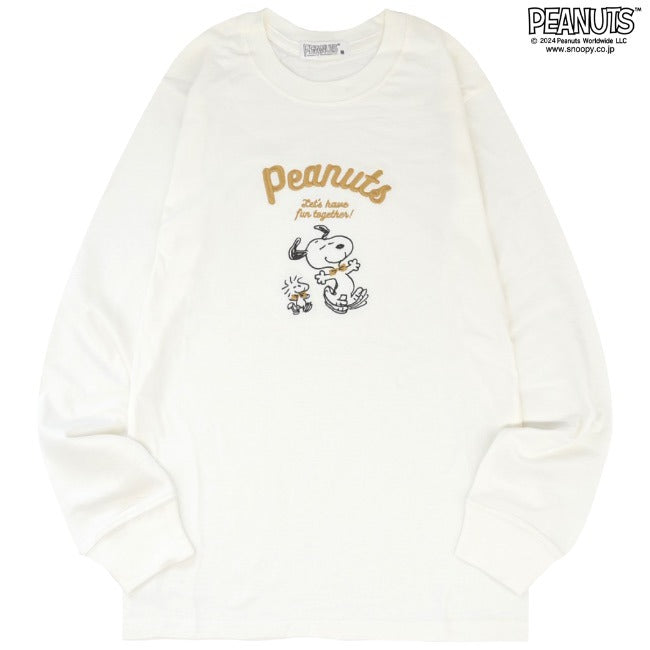 スヌーピー 長袖 Tシャツ トップス 刺繍 ジョークール SNOOPY PEANUTS JOE COOL s1243-20sp