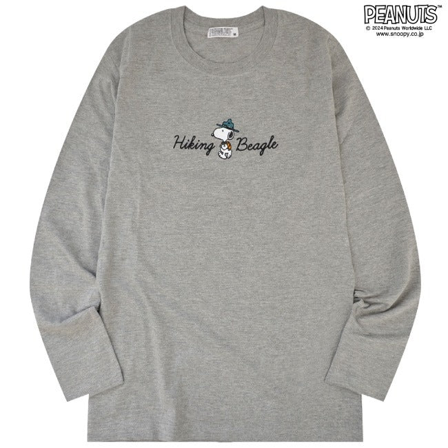 スヌーピー 長袖 トップス Tシャツ 刺繍 チャーリーブラウン ウッドストック SNOOPY PEANUTS s1243-47