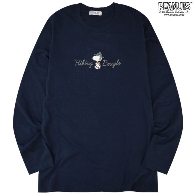 スヌーピー 長袖 トップス Tシャツ 刺繍 チャーリーブラウン ウッドストック SNOOPY PEANUTS s1243-47