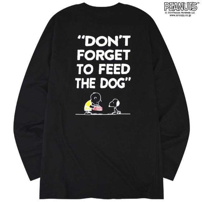スヌーピー バックプリント 長袖Tシャツ ロンT SNOOPY PEANUTS s1243-48