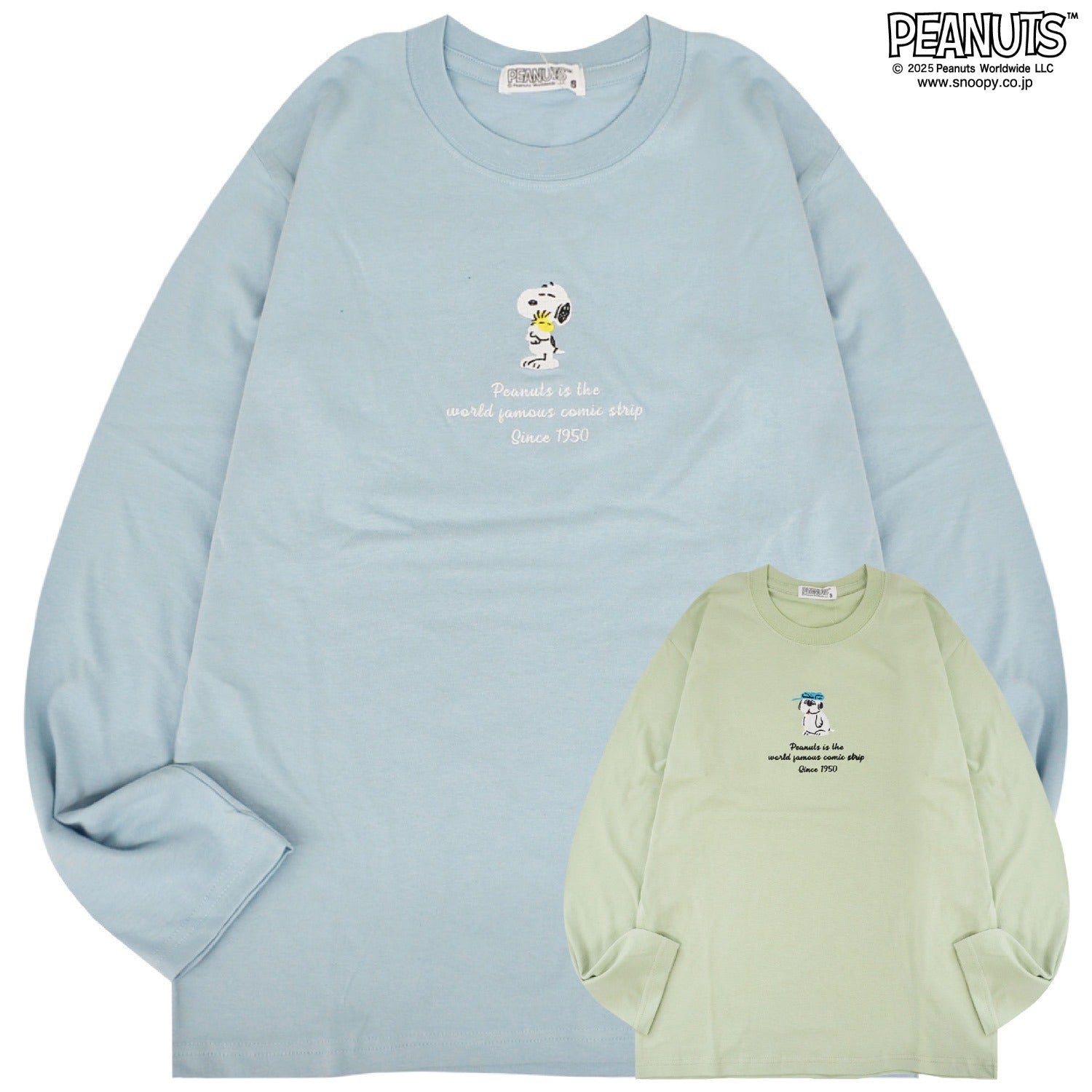 スヌーピー ウッドストック オラフ 刺繍 Tシャツトップス 長袖  SNOOPY PEANUTS s1251-04sp