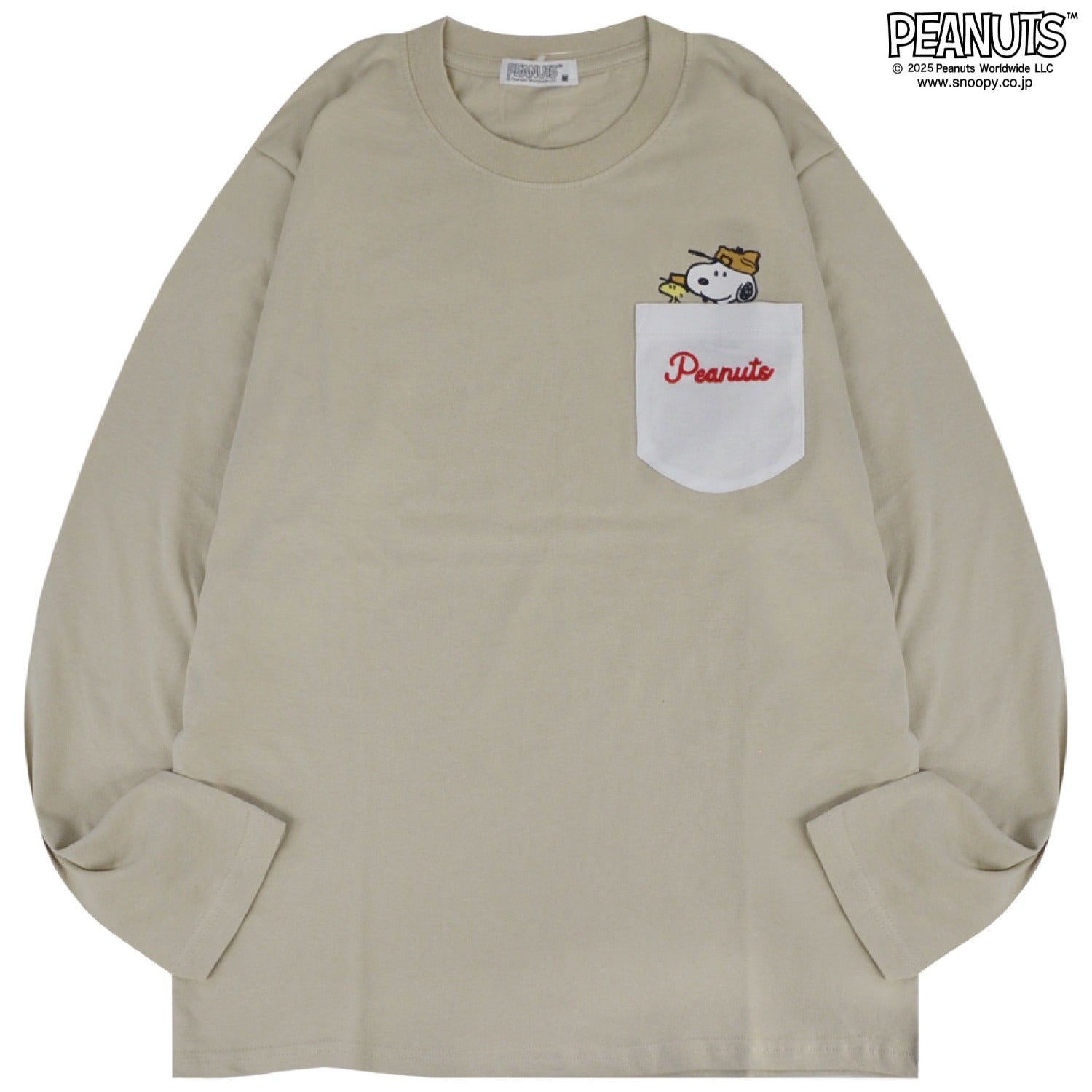 スヌーピー ビーグルスカウト 刺繍 ポケット Tシャツトップス 長袖  SNOOPY PEANUTS s1251-05sp
