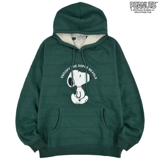 スヌーピー パーカー 刺繍 ボア トップス 長袖 冬 SNOOPY PEANUTS M L LL s1324-583sp