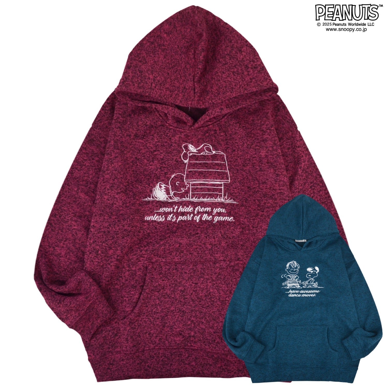 スヌーピー パーカー ニット フリース トップス 刺繍 長袖 チャーリーブラウン ライナス SNOOPY PEANUTS s1334-718