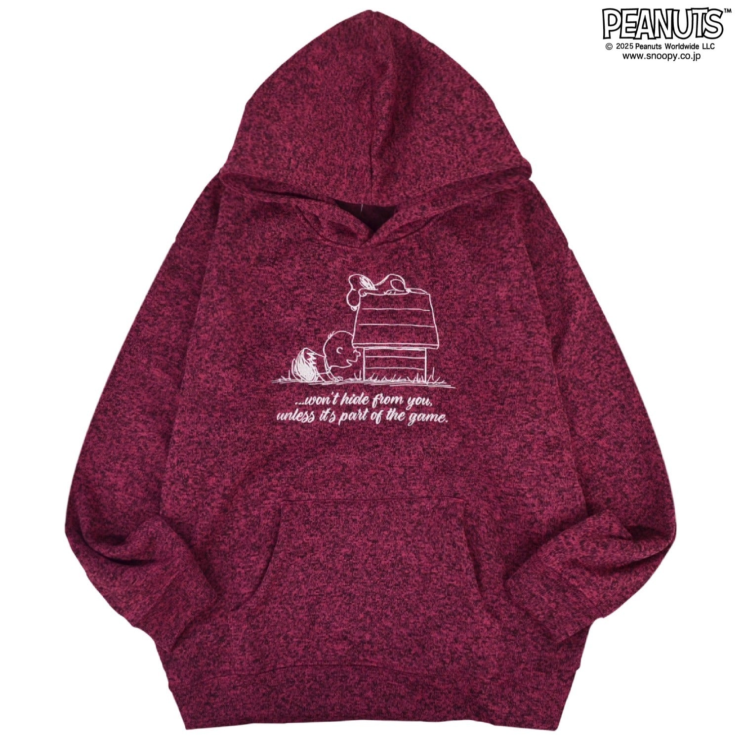 スヌーピー パーカー ニット フリース トップス 刺繍 長袖 チャーリー