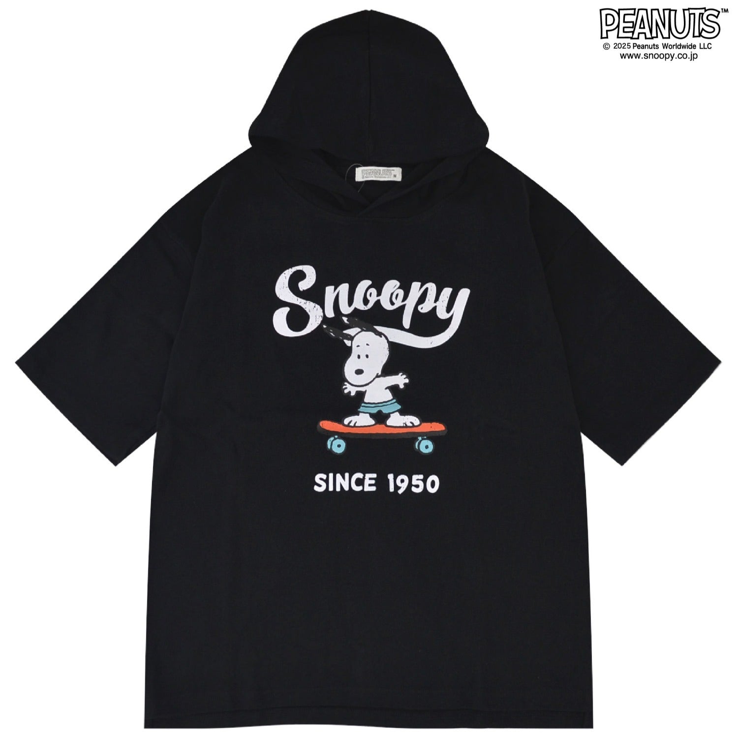 スヌーピー Tパーカー 半袖 プリント スケボー パーカー SNOOPY PEANUTS s1342-49sp