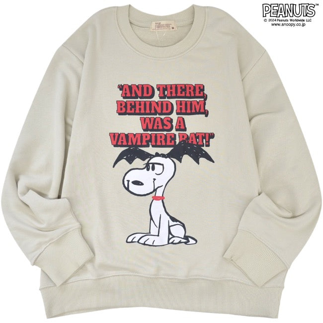 スヌーピー ピーナッツ バンパイア柄 プリント 裏毛トレーナー スウェット SNOOPY PEANUTS s1343-66