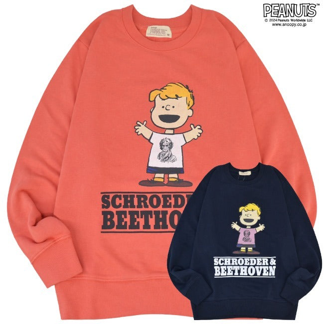 スヌーピー トレーナー シュローダー 裏毛 長袖 プリント レトロ ヴィンテージ SNOOPY PEANUTS s1343-69