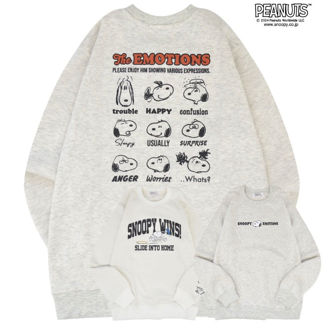 スヌーピー トレーナー 長袖 裏起毛 スウェット トップス プリント SNOOPY PEANUTS s1344-118