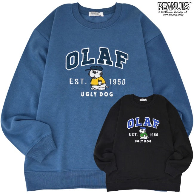 PEANUTS 裏起毛 ビッグシルエット トレーナー オラフ オーバーサイズ PEANUTS SNOOPY s1344-34sp