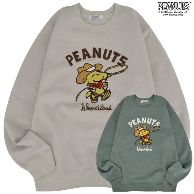 スヌーピー トレーナー ウッドストック 長袖 裏起毛 スウェット トップス 刺繍 SNOOPY PEANUTS s1344-37sp