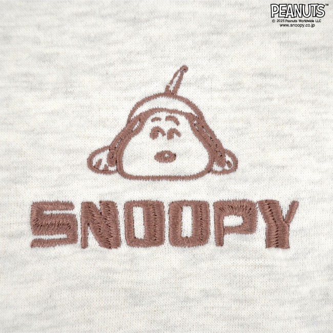 スヌーピー トレーナー スウェット トップス 長袖 襟付き 裏起毛 刺繍 プリント PEANUTS SNOOPY s1344-39sp