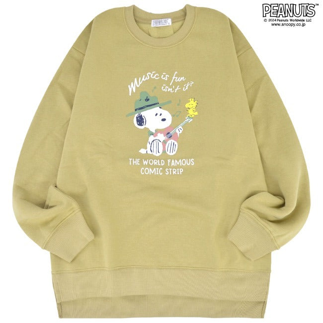 スヌーピー 長袖 トレーナー スウェット 裏起毛 バック プリント トップス SNOOPY PEANUTS s1344-401sp