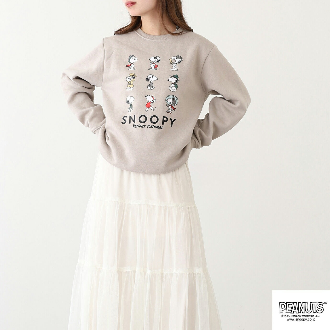 スヌーピー ウッドストック プリント 裏起毛トレーナー ベル  オラフ スパイク アンディ マーブルス きょうだい PEANUTS SNOOPY s1354-70