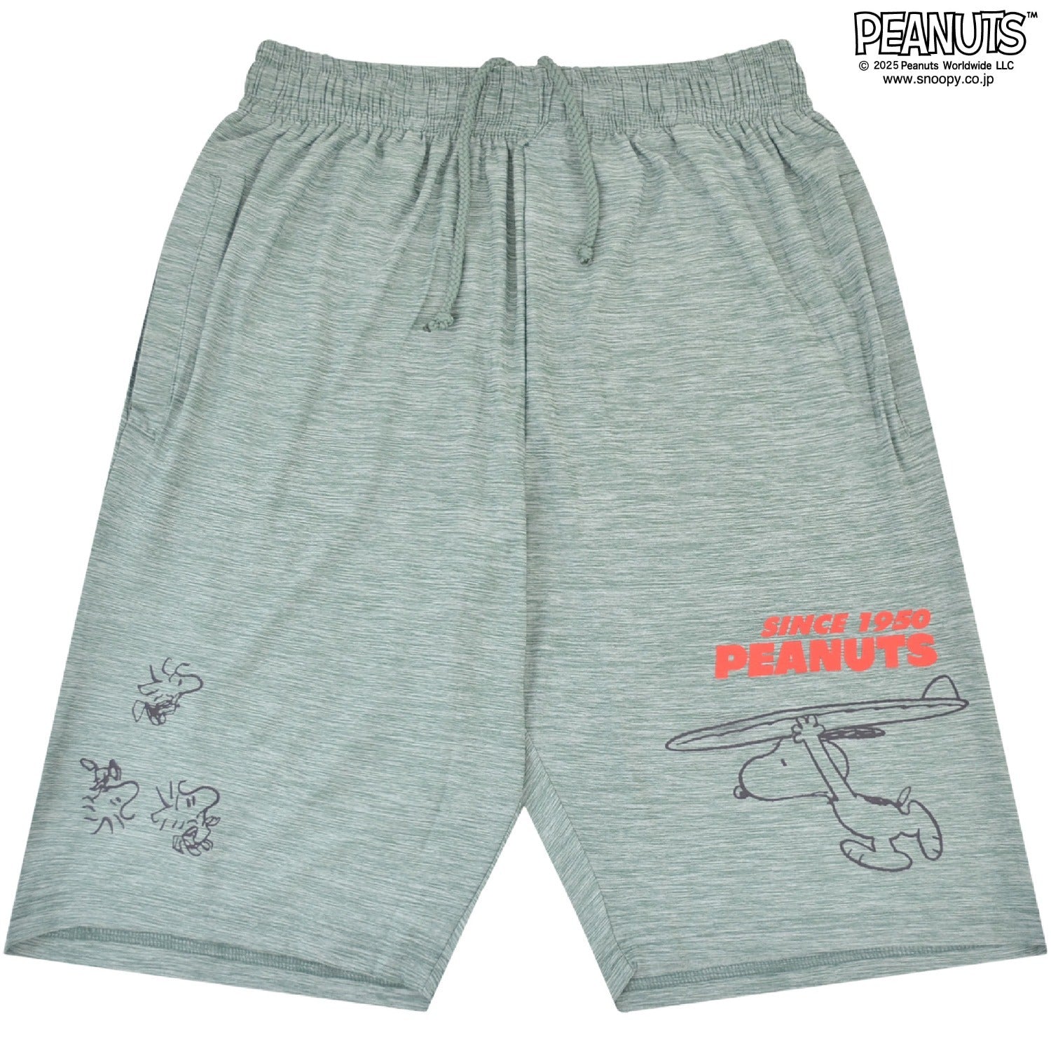 スヌーピー ウッドストック ハーフパンツ サーフィン柄 プリント