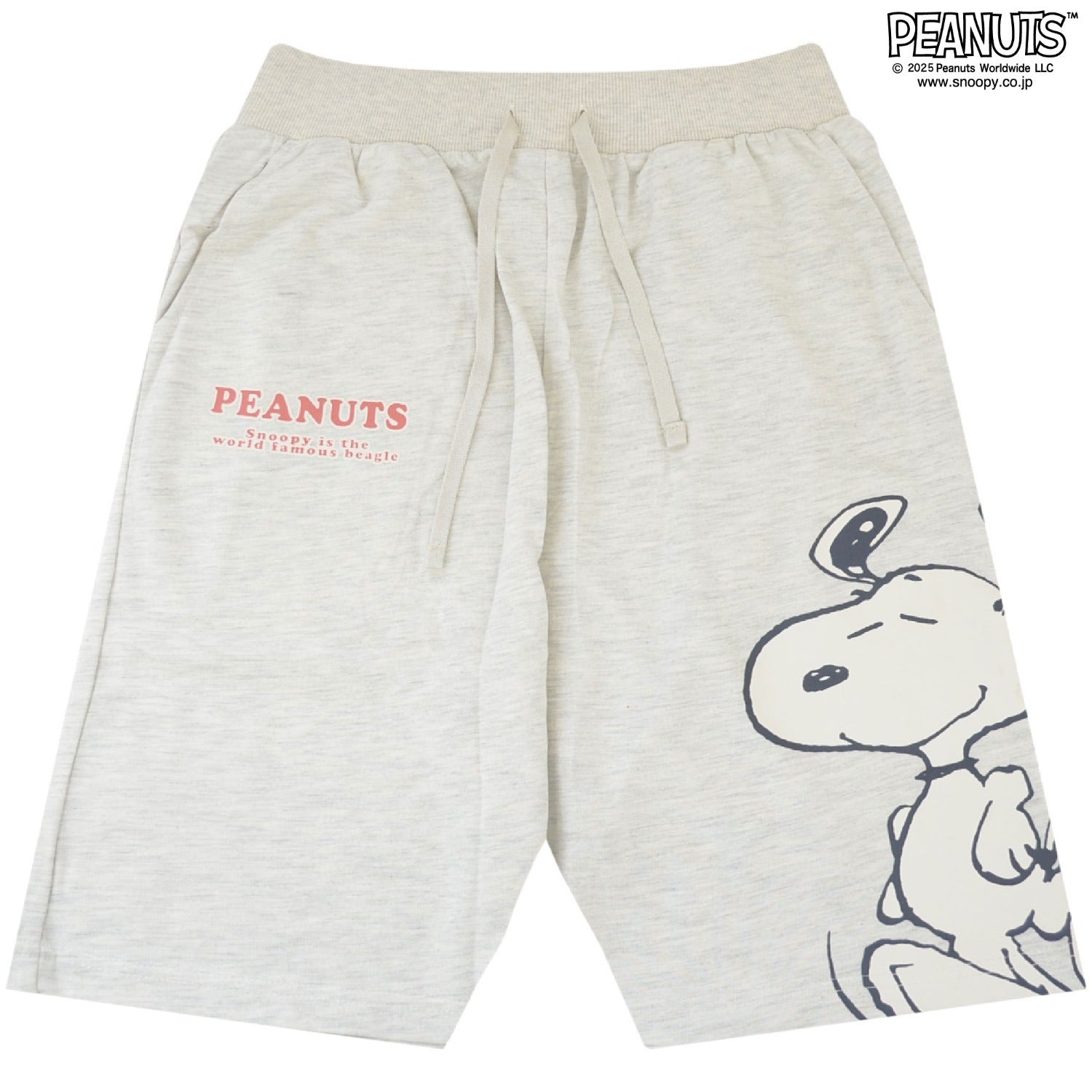 スヌーピー ハーフパンツ プリント 大柄 ミニ裏毛 スウェット SNOOPY