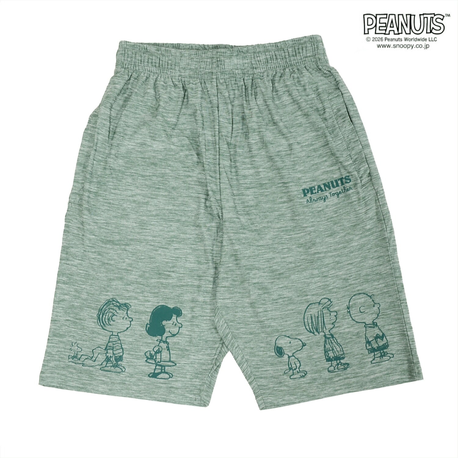 スヌーピー ハーフパンツ カチオン ドライ  春 夏 部屋着 スポーツ ジム SNOOPY PEANUTS s1462-155sp