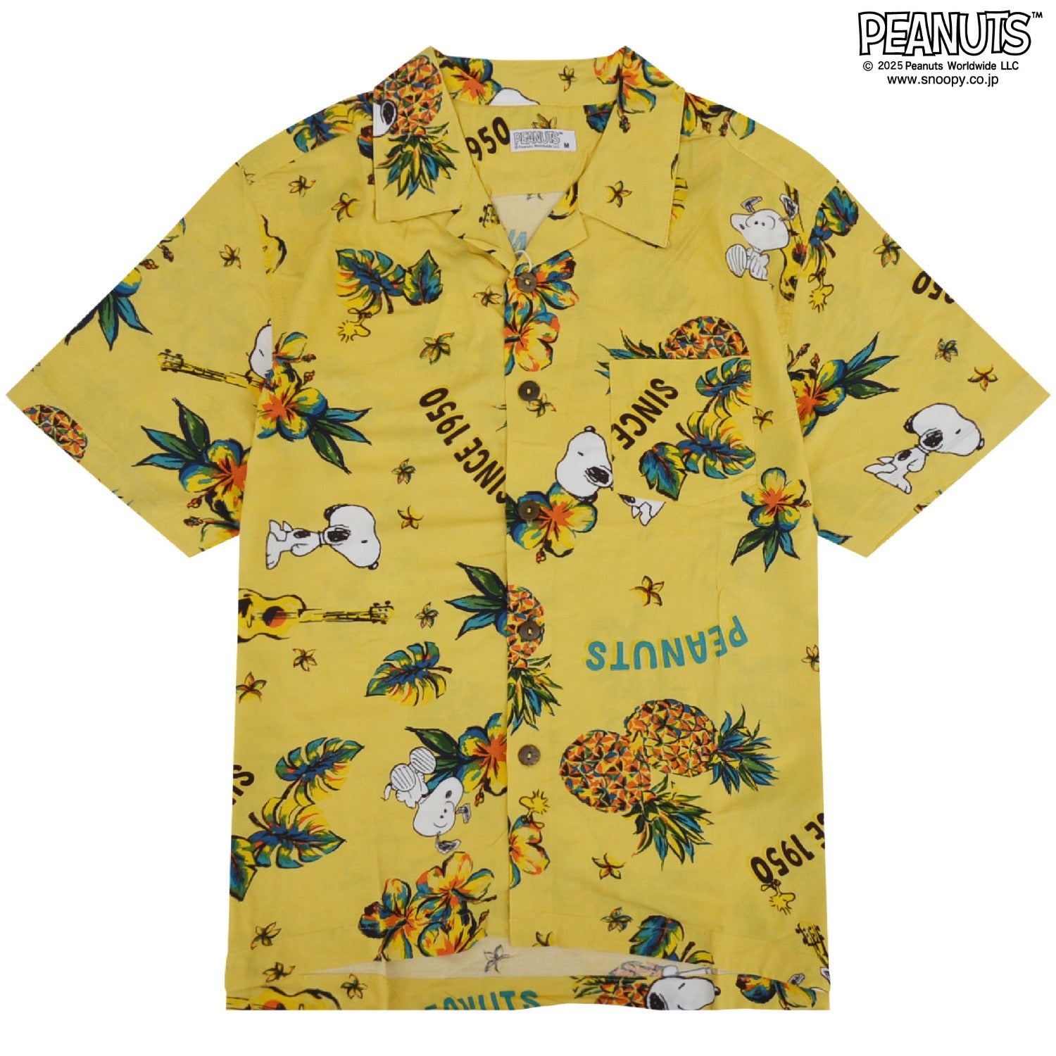 スヌーピー アロハ シャツ ハワイ 夏 海 Tシャツ トップス 半袖 メンズ レディース リゾート ハイビスカス SNOOPY PEANUTS s1552-270sp