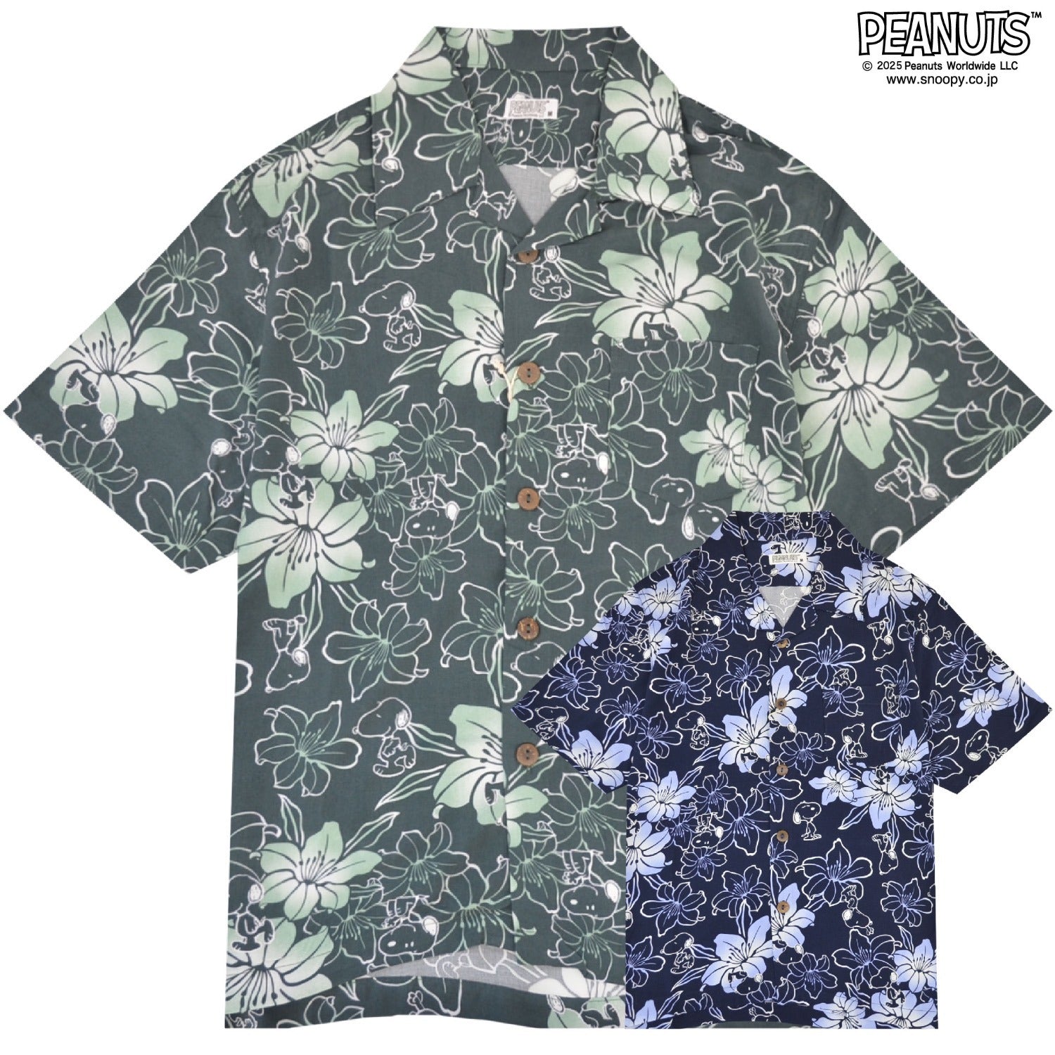 スヌーピー 和柄シャツ 開襟シャツ アロハシャツ 夏 トップス SNOOPY PEANUTS s1552-296sp