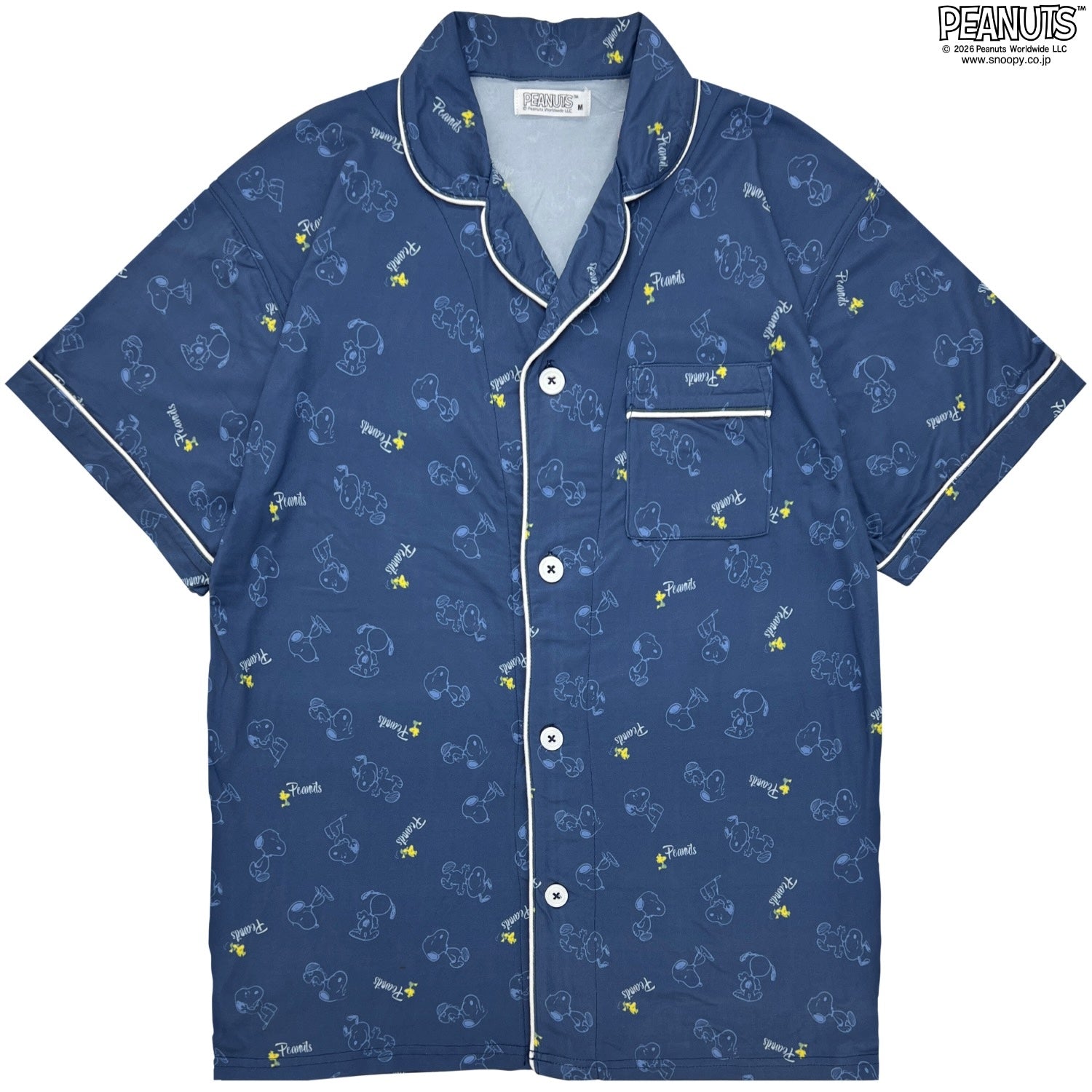 スヌーピー ルームウェア 天竺 パジャマ 上下セット 総柄 PEANUTS s1652-00