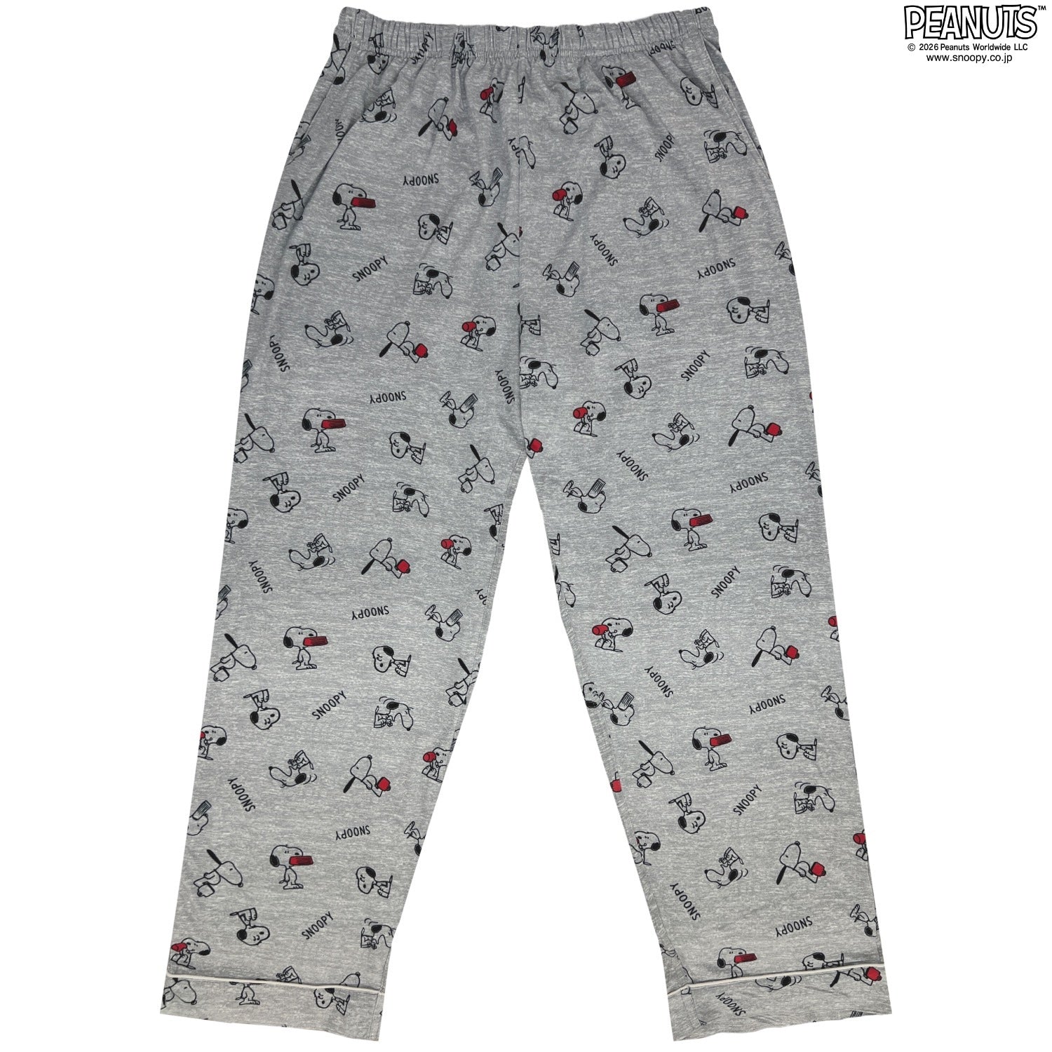 スヌーピー ルームウェア 天竺 パジャマ 上下セット 総柄 PEANUTS s1652-00