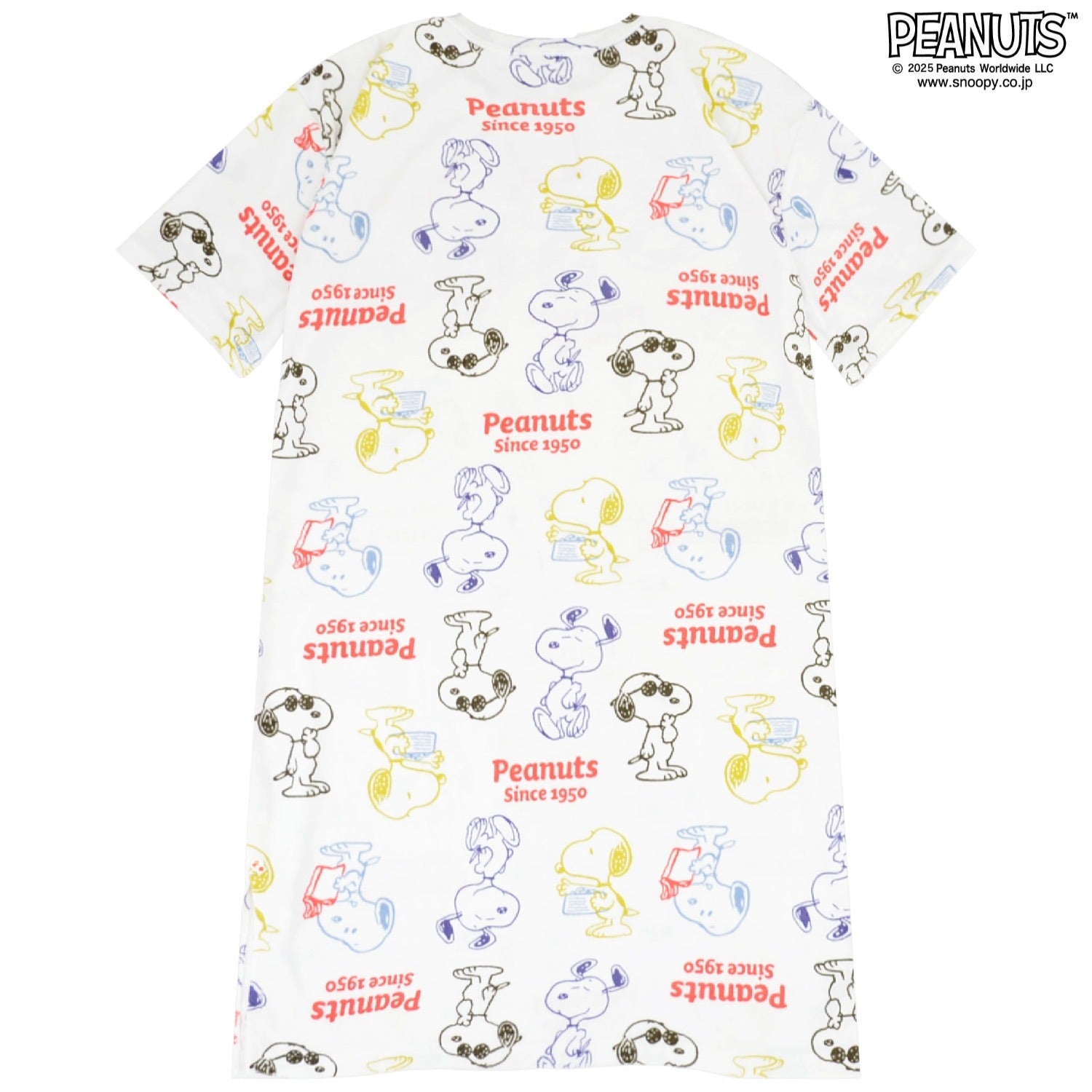 スヌーピー ジョークール スーパービッグ Tシャツ ワンピース 半袖 総柄 パイル SNOOPY PEANUTS s1752-283sp