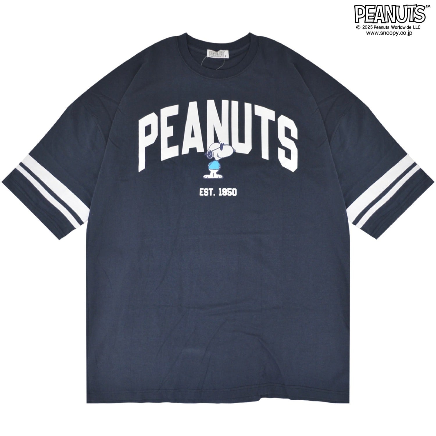 スヌーピー ジョークール Tシャツ 七分袖 ビッグサイズ プリント ロゴ SNOOPY PEANUTS JOE COOL s1752-98sp
