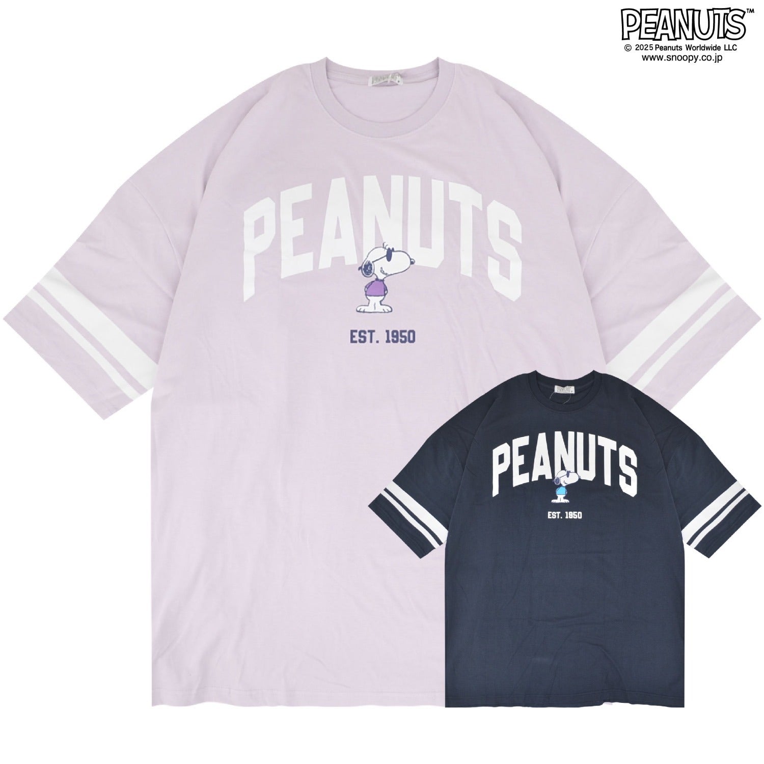 スヌーピー ジョークール Tシャツ 七分袖 ビッグサイズ プリント ロゴ SNOOPY PEANUTS JOE COOL s1752-98sp